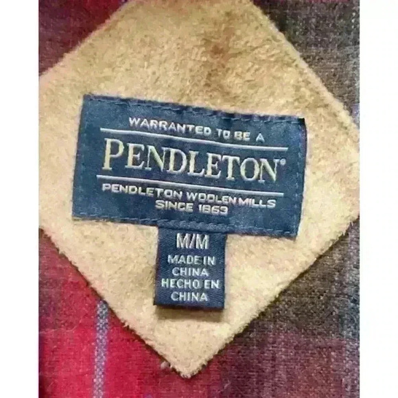 Pendleton Womens Fuzzy Full Zip Jacket Sherpa Coat Size Medium Cold Weather Cozy - Picture 3 of 3